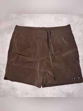 ECHT Men's Dark Brown Athletic Drawstring Shorts